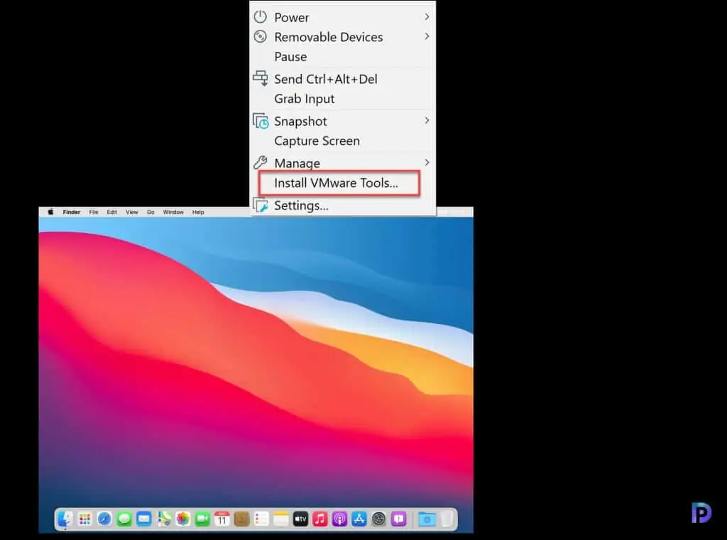 在macOS Big Sur上安装VMware Tools