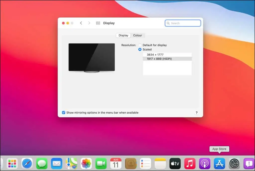 macOS显示设置