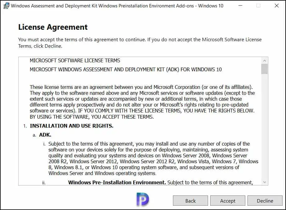 为Server 2022安装Windows PE Add-on