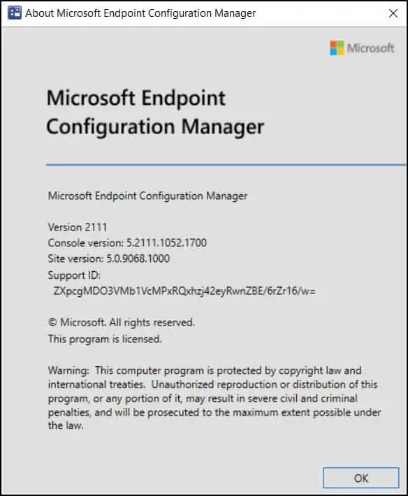 关于Microsoft Endpoint Configuration Manager 2111