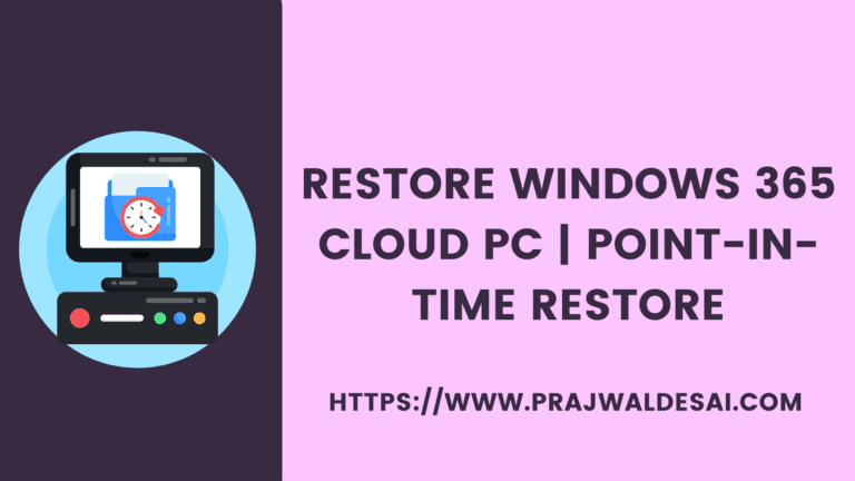 恢复Windows 365云PC |新的欢迎您~时间点恢复