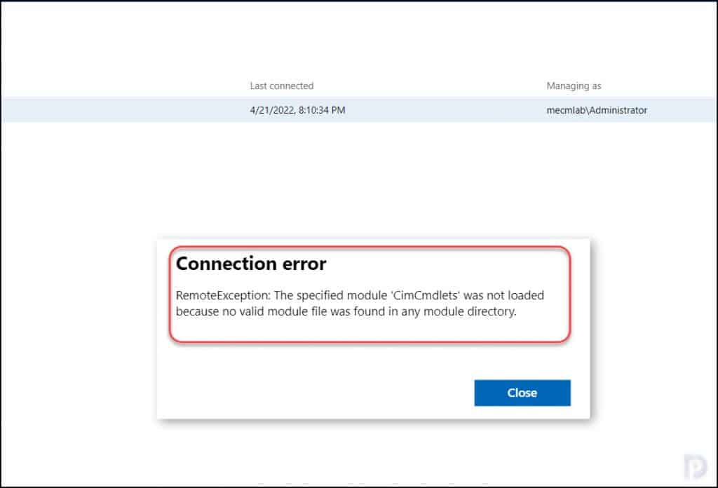 Windows管理中心CIMCMDLET连接错误