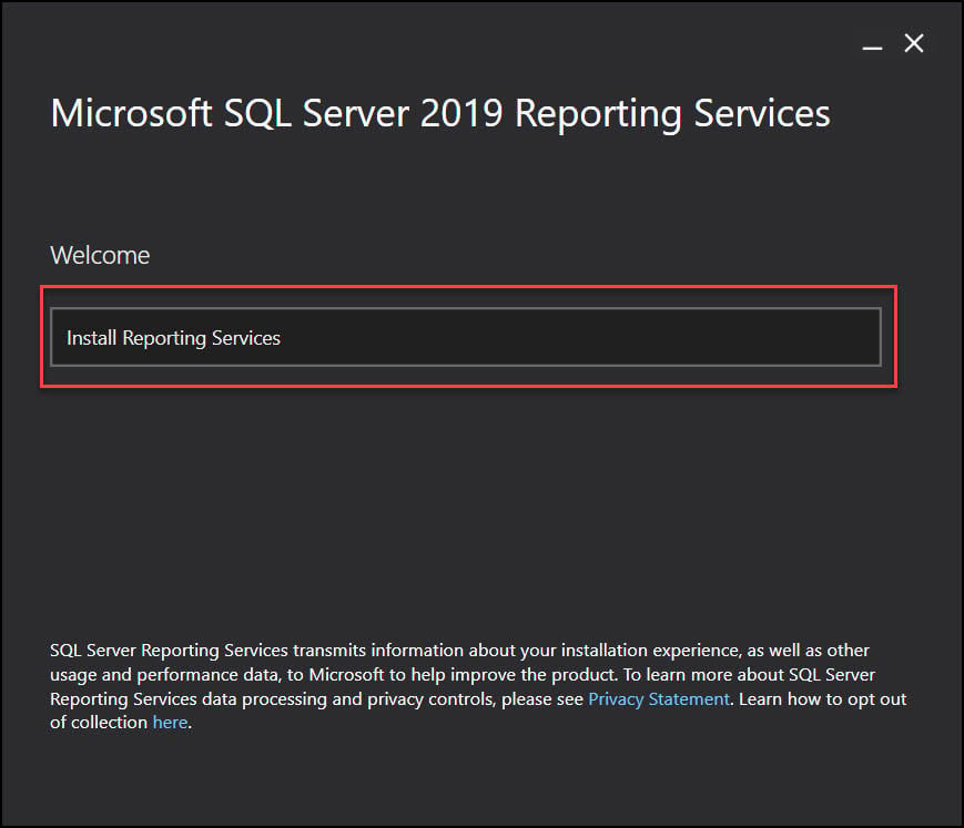安装SQL Server 2019报表服务
