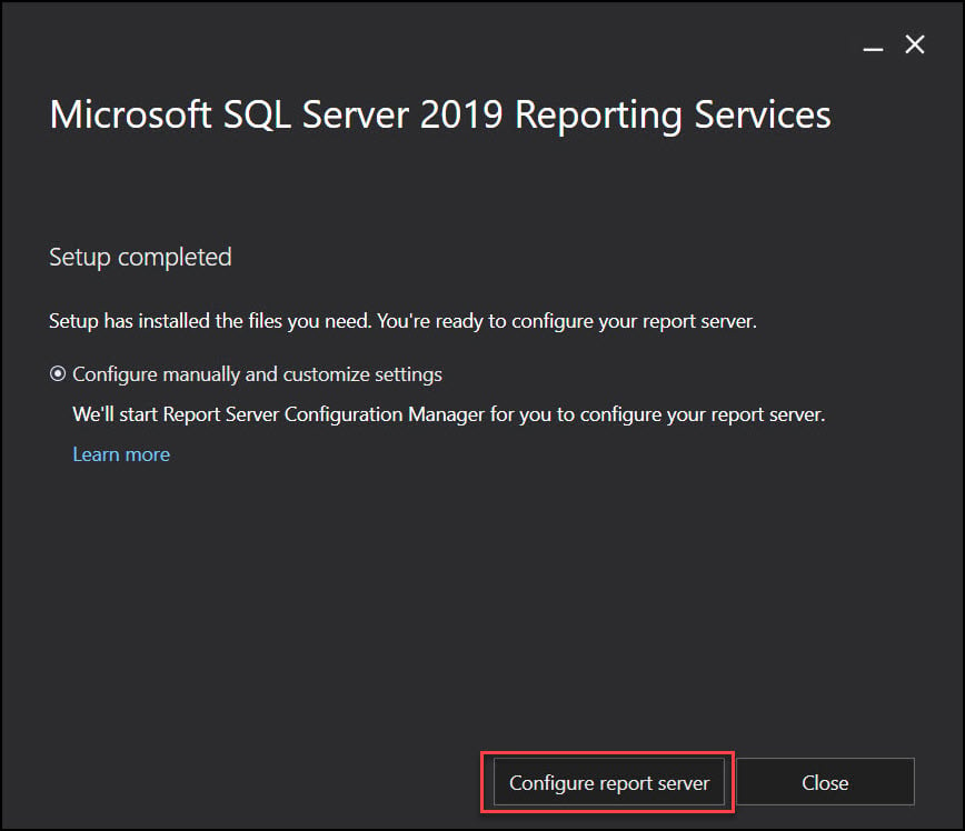 配置SQL Server报表服务