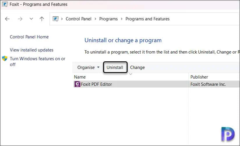 修复Windows PC上Foxit PDF编辑器的安装