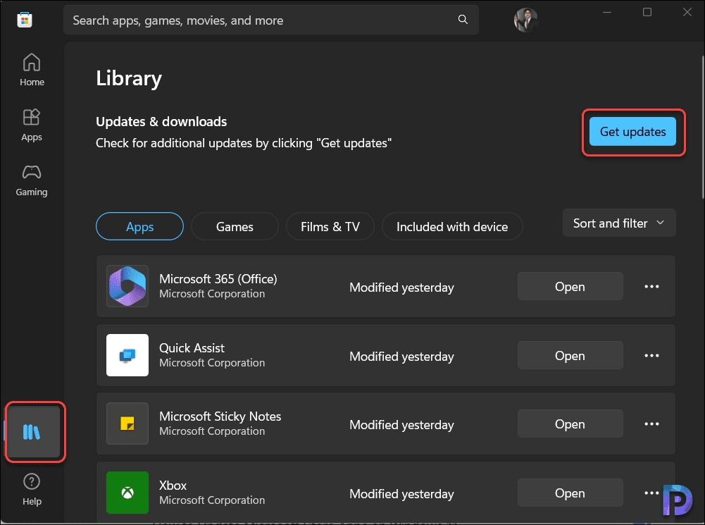 手动更新Windows 11上的Microsoft Store应用程序