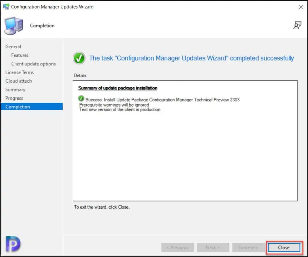 安装ConfigMgr TP 2303 Update