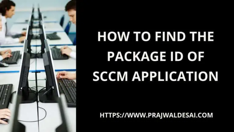 查找SCCM应用程序的包ID