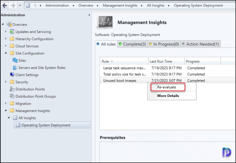 Find Unused Boot Images in SCCM using Management Insights