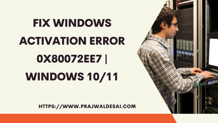 修复Windows激活错误0 x80072ee7使用3 Easy Methods