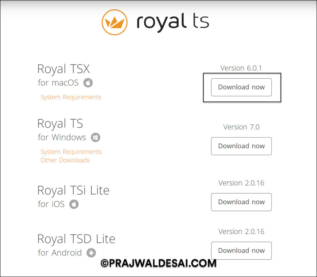 Download Royal TS for macOS