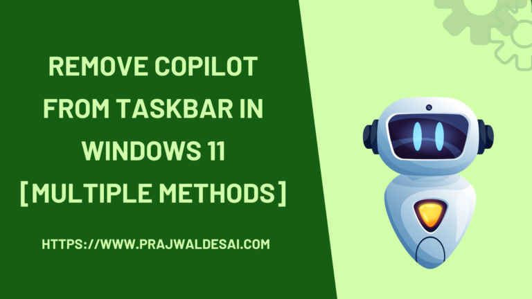 3 Methods to Remove Copilot from Taskbar in Windows 11