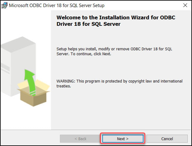 为平方安装微软最新的ODBC驱动程序L Server