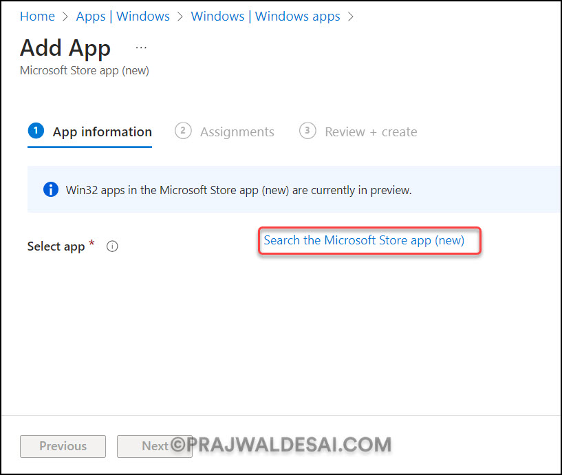 Add App to Intune: Deploy SysInternals Suite using Intune