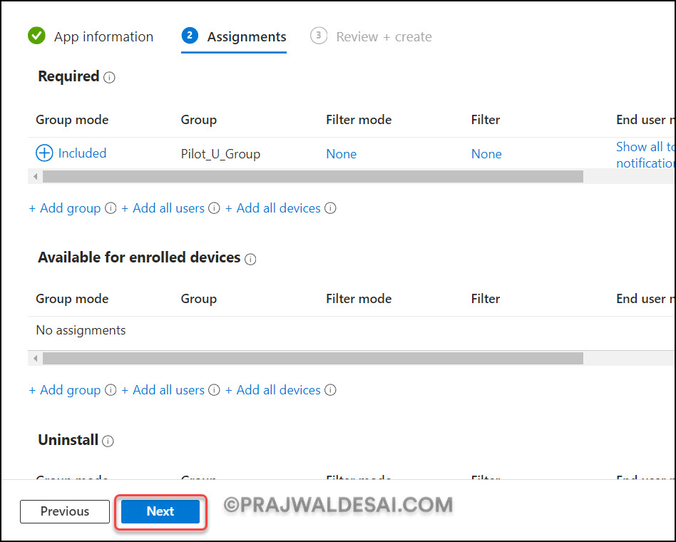 Assign SysInternals Suite tools to Intune groups